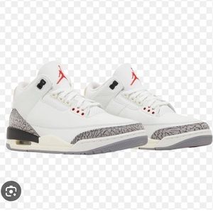 AIR JORDAN 3 Retro, White/Cement, size 7